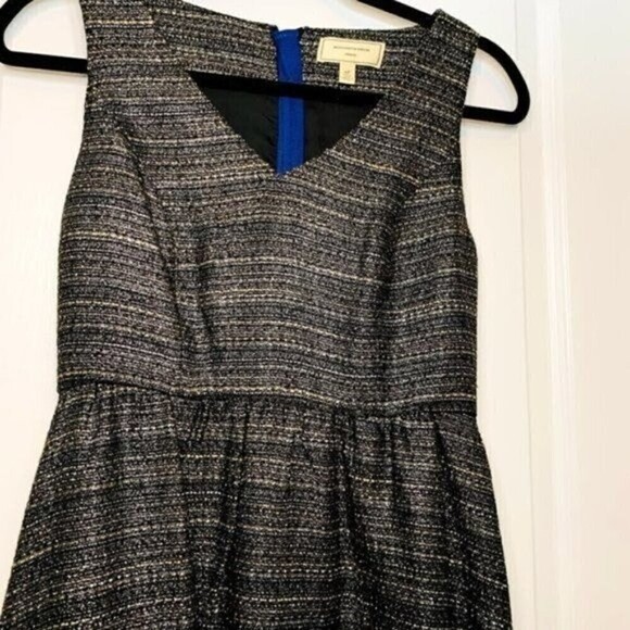 Anthropologie Moulinette Soeurs Shimmer Metallic Tweed Fit and Flare Dress - Picture 15 of 15